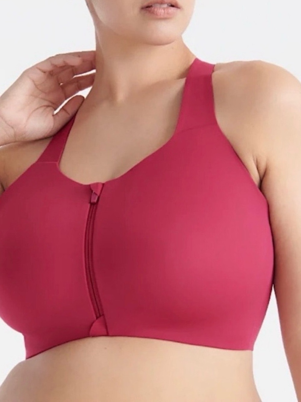Knix Catalyst Front Zip Sports Bra in Pink and Women's Size 6++ - Picture 2 of 9